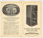 early 20th century original single-sided cast iron "american radiator company" commercial building basement boiler name plaque with opposed mounting holes