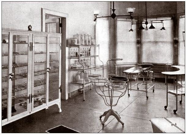 original and largely intact early 20th century antique american chicago cook county hospital stationary sterilizer cabinet or side table with single hinged cabinet door