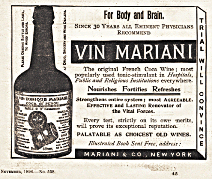 original 19th century richly colored chicago pruvy dug dark olive green embossed coca mariani porter bottle with long tapered neck and applied tapered collar