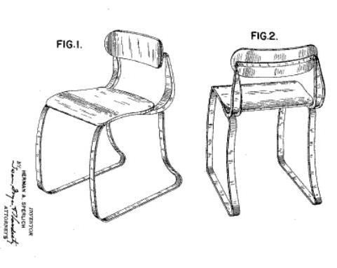 vintage american industrial original art deco streamlined ironing school sperlich posture chair with contoured backrest