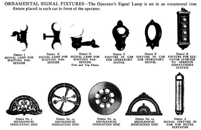 original late 19th century antique american ornamental cast iron copper-plated office building elevator signal lantern by winslow brothers