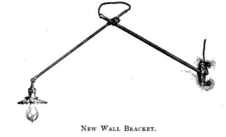 one of two nearly identical early 20th century antique american industrial o.c. white fully adjustable wall-mounted double-arm articulating light fixtures with hubbell shade