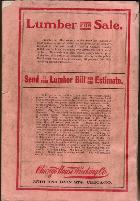 rare early twentieth century softcover catalog no. 151 of ‘merchandise for the home, field and workshop’ published for chicago house wrecking company.