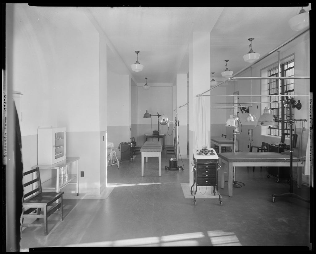 rare and highly sought after antique american medical oversized cast iron and cold-rolled iron hospital surgery room supply cabinet with intact cabriole style legs