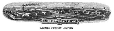 late 19th century original and hard to find intact antique american western iron foundry advertising cast iron paperweight salesman sample