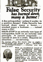 original late 1920's american industrial flush mount interior "shur stop" ruby red enameled glass grenade with bracket