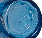 original late 1860's or early 1870's privy dug cobalt blue glass w.h.h. "blob top' soda or mineral water bottle fabricated by the wiliam mccully glass works of pittsburgh, pa.