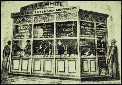 completely refinished all original early 20th century antique american patented o.c. white wall-mount fully adjustable articulating task lamp with green porcelain deep bowl shade