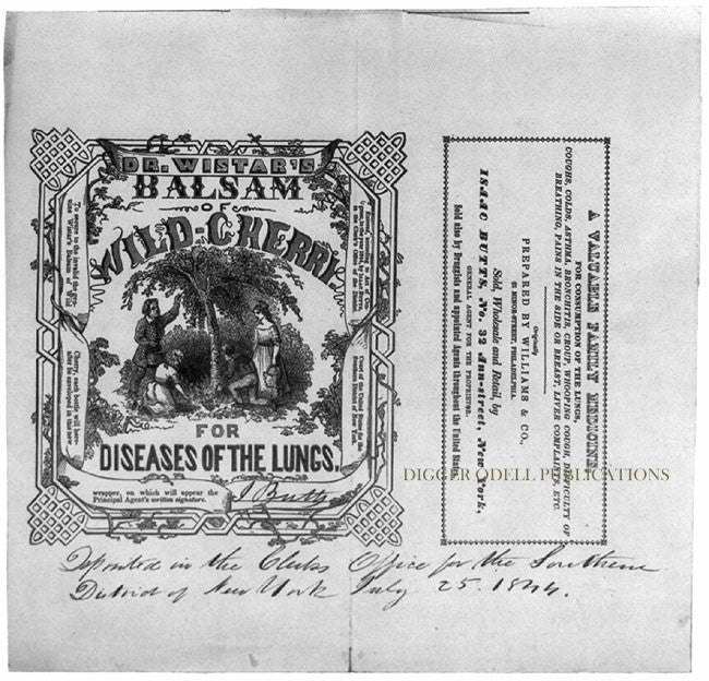 rare and all original mid-nineteenth century deep blue aqua 8-paneled cylindrical dr. wistar's medicinal bottle fabricated for john d. park.