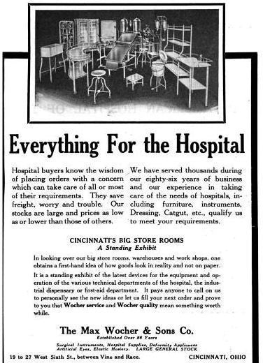 c. 1915 original fanciful cast iron and cold-rolled heavy gauge steel mobile hospital operating room fully enclosed storage cabinet with brushed metal finish