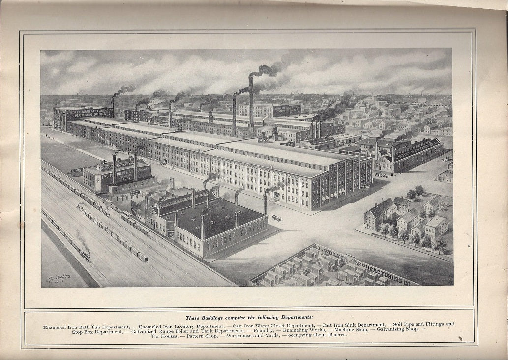 hard-to-find, out of print, profusely illustrated ‘general catalogue’ of l. wolff manufacturing company published in 1908 by the press of john c. burmeister printing co., chicago.