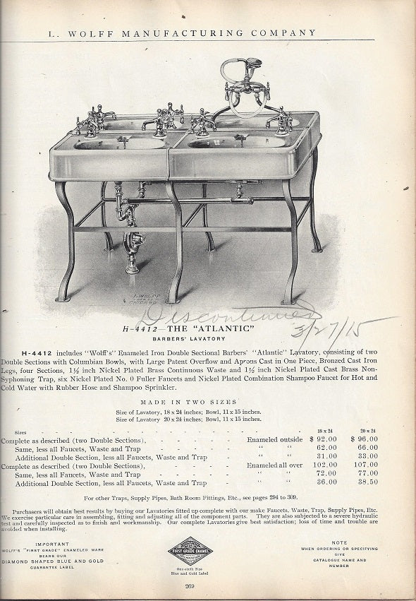 hard-to-find, out of print, profusely illustrated ‘general catalogue’ of l. wolff manufacturing company published in 1908 by the press of john c. burmeister printing co., chicago.