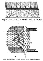 c. late 19th or early 20th century original antique american industrial solid creosoted yellow pine wood chicago street wood block pavers