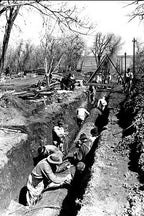 unusual early 19th century antique american industrial unearthed manhattan sewer pipe wood fragment discovered at an excavation site long ago