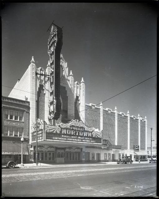 original 1931 j.e.o. pridmore-designed strongly geometric speckled glazed terra cotta exterior facade panel