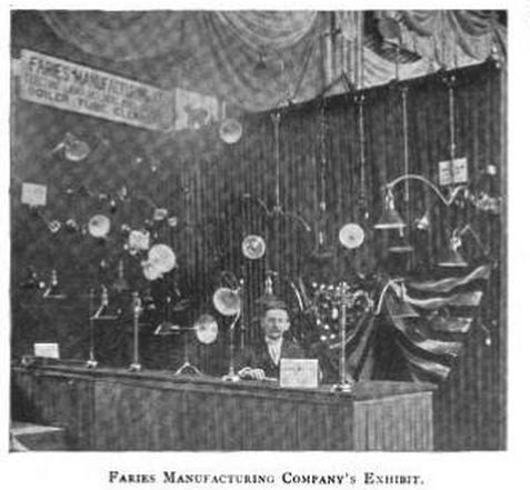 early 20th century american adjustable bent tubular brass c-arm faries desk or table lamp with emeralite shade