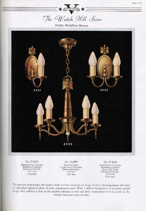 original c. 1930's american depression-era hall-mark electrical sales company "commercial and residential lighting fixtures catalog no. 36"