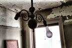 all original and intact c. 1907-10 american antique interior refinished yellow brass double arm chicago athletic club billiard room pendant light with matching pull-chain sockets