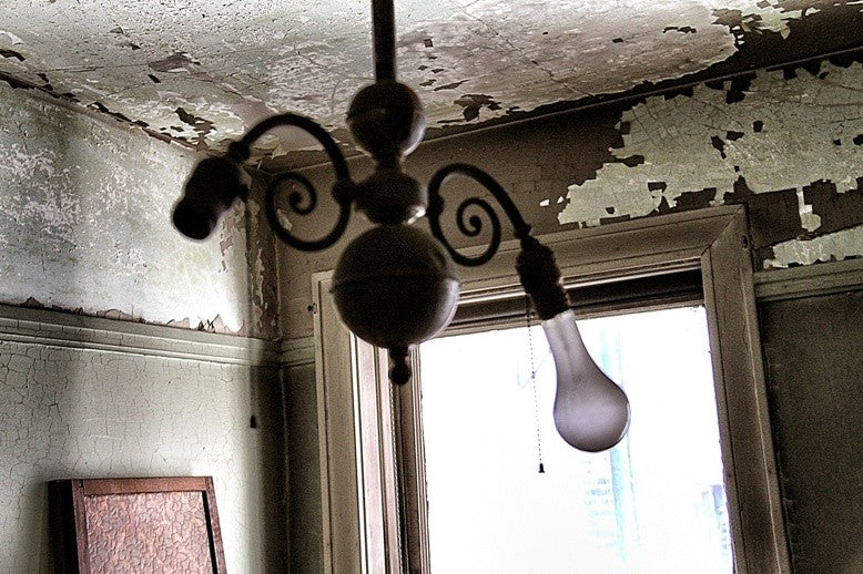 all original and intact c. 1907-10 american antique interior refinished yellow brass double arm chicago athletic club billiard room pendant light with matching pull-chain sockets