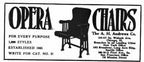 original and largely intact antique american freestanding interconnected four-seat chicago theater folding chair section with heavily ornamented cast iron backrests