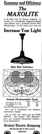 single early 20th century antique american cobalt blue porcelain enameled cold-rolled steel "maxolite" pendant light or reflector with post and flange