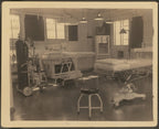 original c. 1930's american antique medical mobile cold-rolled steel hospital operating room supply and/or instrument cabinet
