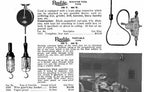 completely refinished c. 1930's american antique adjustable wall or ceiling-mount "reelite" with bulb guard pendant light