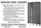 unusual early 1920's swing-out double door riveted and welded joint "durand" chicago athletic club wardrobe locker with louvered vents