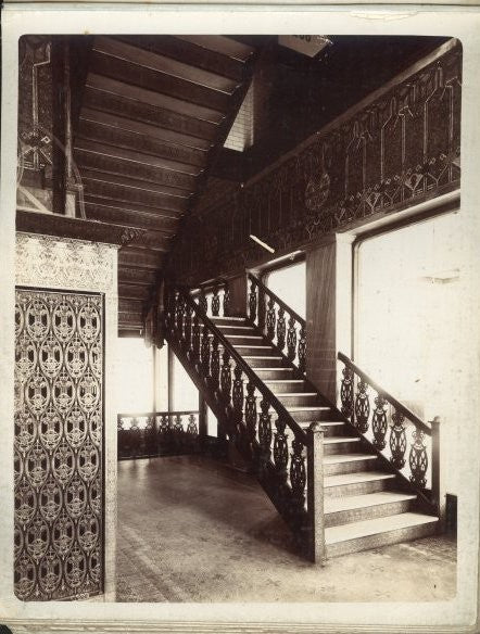 highly sought after and historically important interior 19th century american copper-plated cast iron louis h. sullivan-designed guaranty building staircase baluster