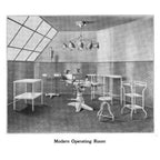 c. 1915 original fanciful cast iron and cold-rolled heavy gauge steel mobile hospital operating room fully enclosed storage cabinet with brushed metal finish